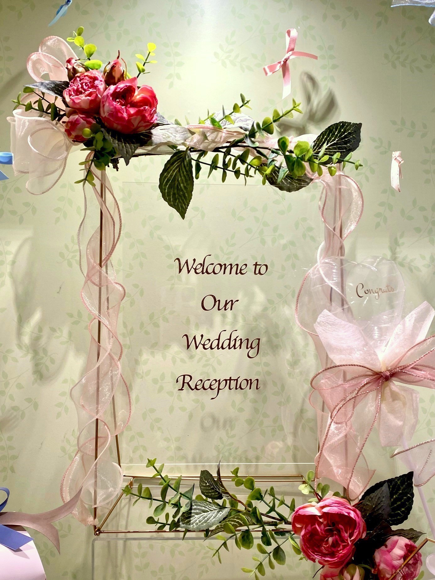 We set up a display for Wedding ceremony